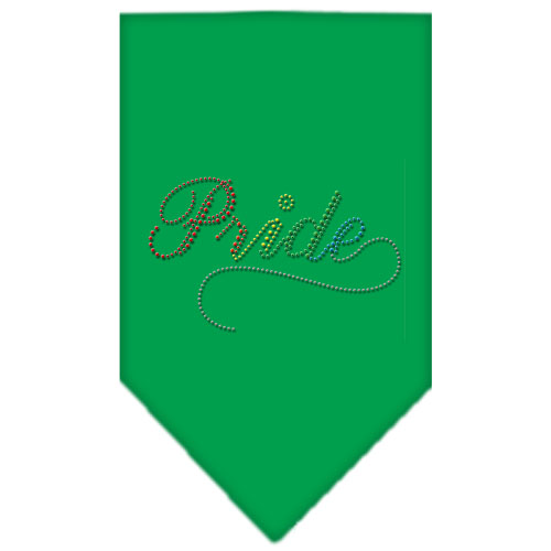 Pride Rhinestone Bandana Emerald Green Large